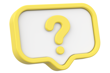 Soru işareti işareti. 3B illüstrasyon.