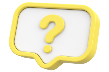 Soru işareti işareti. 3B illüstrasyon.