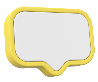 Konuşma balonu. Sohbet balonu. 3B illüstrasyon.