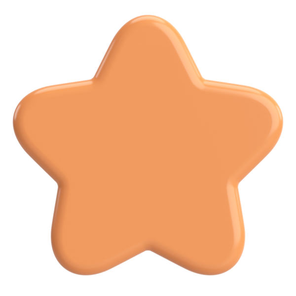 Üç boyutlu yıldız. Yıldız şeklinde. 3B illüstrasyon.