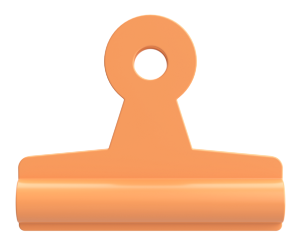 Ataç. Üç boyutlu ataç. 3B illüstrasyon.