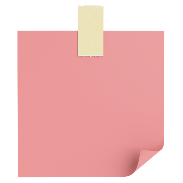 Üç boyutlu not defteri. Yapışkan bir not. 3B illüstrasyon.