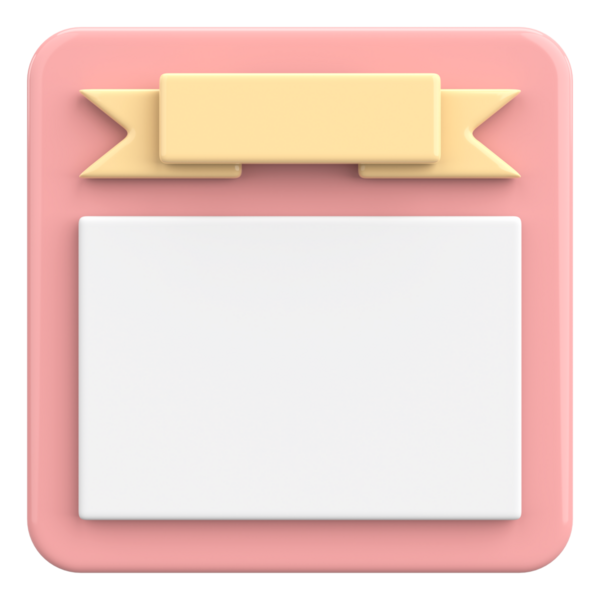 Üç boyutlu not kağıdı. 3B illüstrasyon.