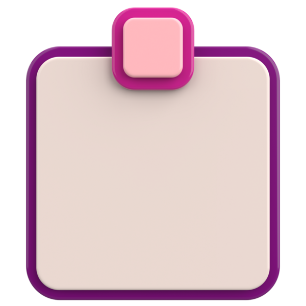 Üç boyutlu uyarı kutusu. Boş mesaj kutusu. 3B illüstrasyon.