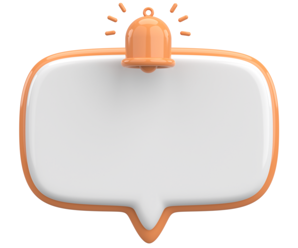 Üç boyutlu uyarı kutusu. 3B illüstrasyon.