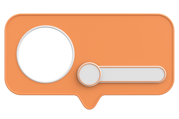 Profil kutusu. Sosyal medya profili. 3B illüstrasyon.