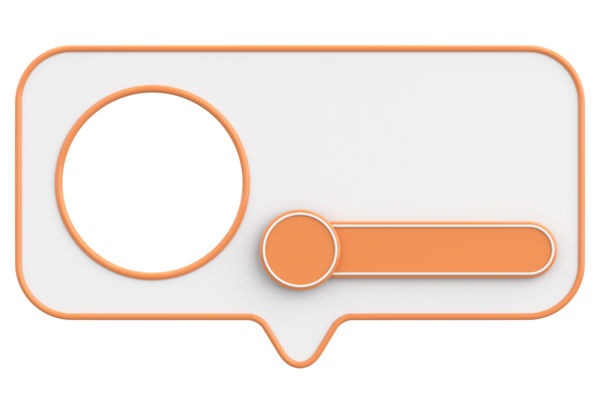 Profil kutusu. Sosyal medya profili. 3B illüstrasyon.