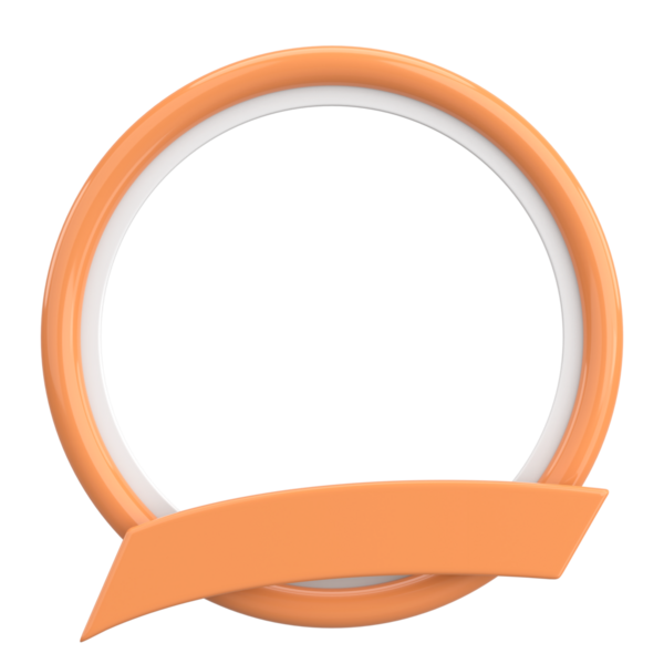 Sosyal medya için profil çerçevesi. 3B illüstrasyon.