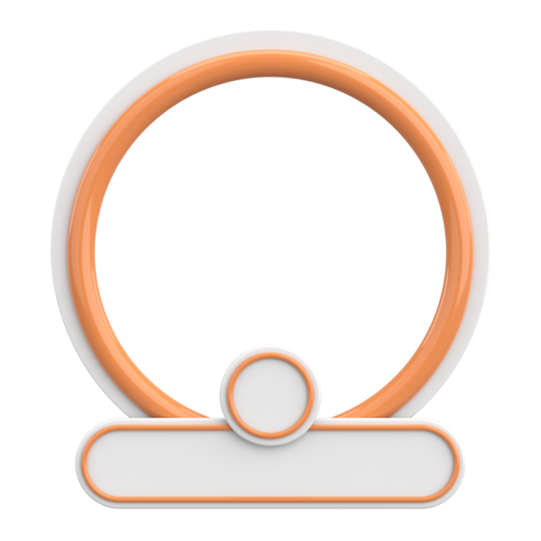 Sosyal medya için profil çerçevesi. 3B illüstrasyon.