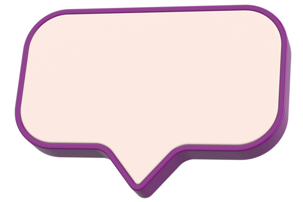 Konuşma balonu. Sohbet balonu. 3B illüstrasyon.