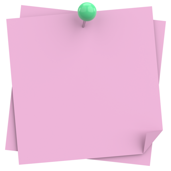 Üç boyutlu not defteri. Yapışkan bir not. 3B illüstrasyon.