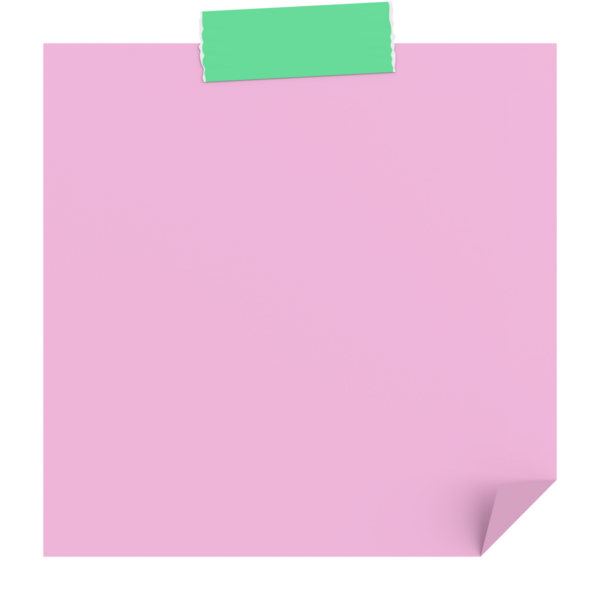 Üç boyutlu not defteri. Yapışkan bir not. 3B illüstrasyon.