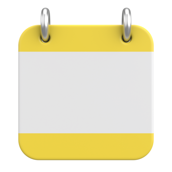 Boş takvim. Üç boyutlu takvim. 3B illüstrasyon.
