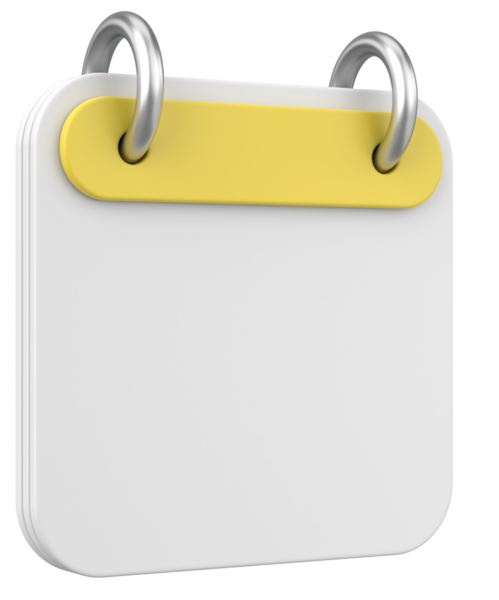 Boş takvim. Üç boyutlu takvim. 3B illüstrasyon.