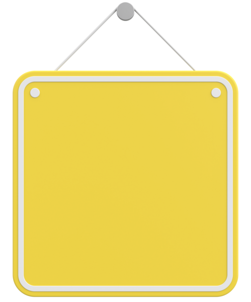 Boş Asılma İşareti. 3B Görüntü.