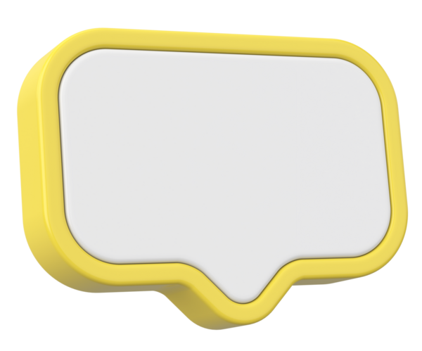 Konuşma balonu. Sohbet balonu. 3B illüstrasyon.