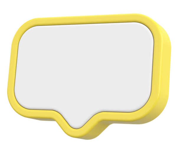 Konuşma balonu. Sohbet balonu. 3B illüstrasyon.