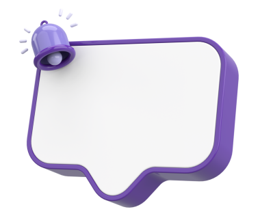 Üç boyutlu uyarı kutusu. 3B illüstrasyon.