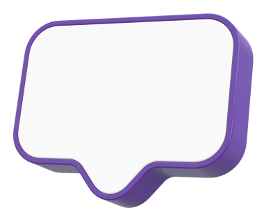 Konuşma balonu. Mesaj kutusu. 3B illüstrasyon.