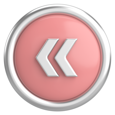 Önceki düğme. Arka düğme. 3B illüstrasyon.