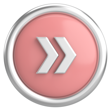 Sonraki düğme. Devam et düğmesi. 3B illüstrasyon.