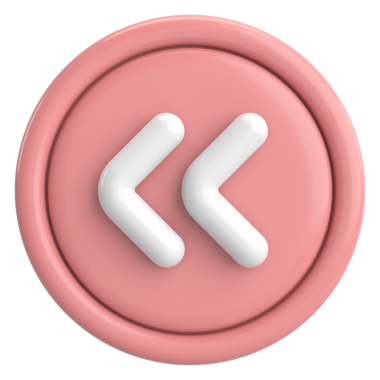 Önceki düğme. Arka düğme. 3B illüstrasyon.