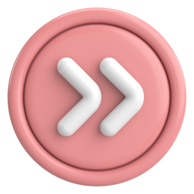 Sonraki düğme. Devam et düğmesi. 3B illüstrasyon.