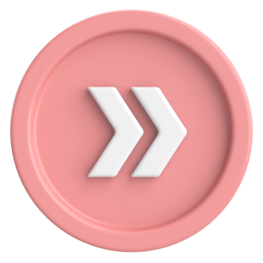 Sonraki düğme. Devam et düğmesi. 3B illüstrasyon.