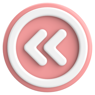 Önceki düğme. Arka düğme. 3B illüstrasyon.