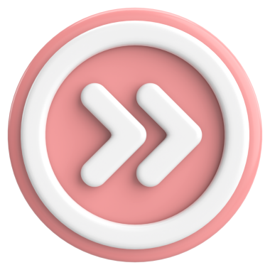 Sonraki düğme. Devam et düğmesi. 3B illüstrasyon.