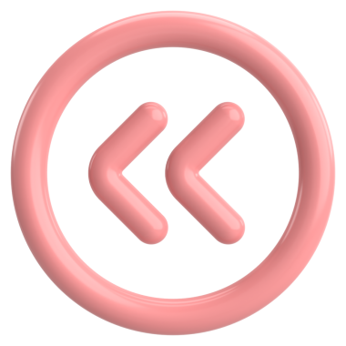 Önceki düğme. Arka düğme. 3B illüstrasyon.