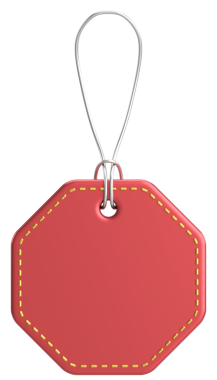 Fiyat etiketi Fiyat etiketi 3B illüstrasyon.