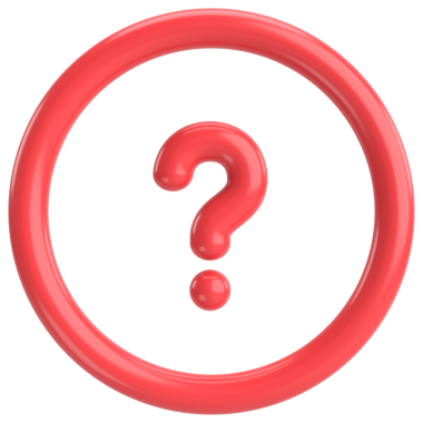 Soru işareti işareti. 3B illüstrasyon.