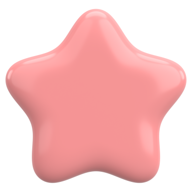 Üç boyutlu yıldız. Yıldız şeklinde. 3B illüstrasyon.