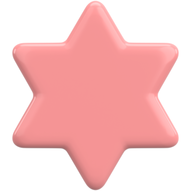 Üç boyutlu yıldız. Yıldız şeklinde. 3B illüstrasyon.