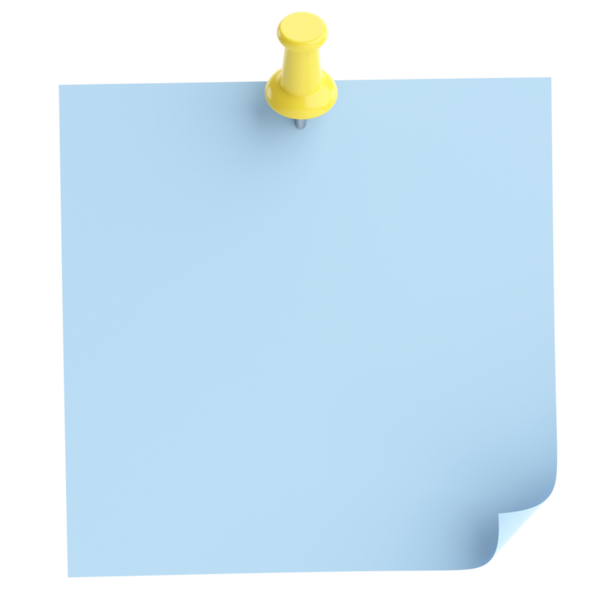 Üç boyutlu not defteri. Yapışkan bir not. 3B illüstrasyon.