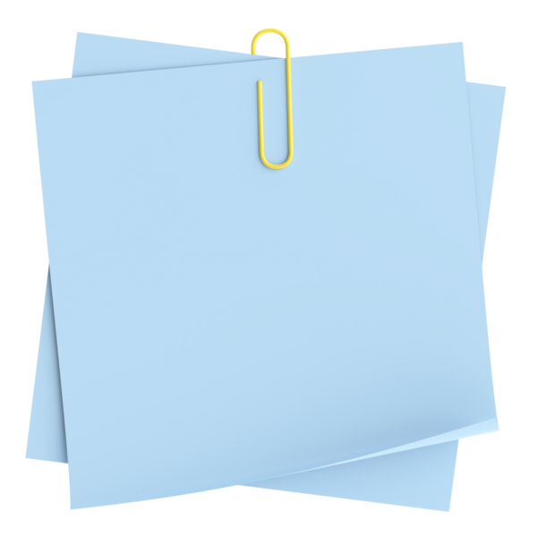 Üç boyutlu not defteri. Yapışkan bir not. 3B illüstrasyon.