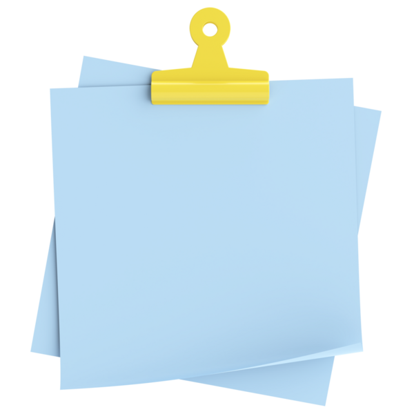 Üç boyutlu not defteri. Yapışkan bir not. 3B illüstrasyon.