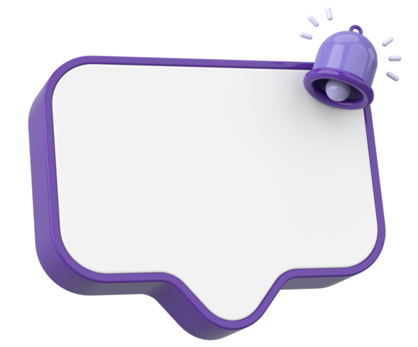 Üç boyutlu uyarı kutusu. 3B illüstrasyon.