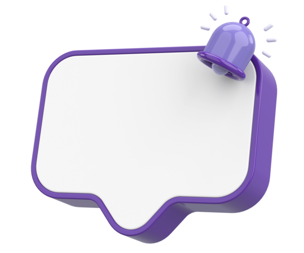 Üç boyutlu uyarı kutusu. 3B illüstrasyon.