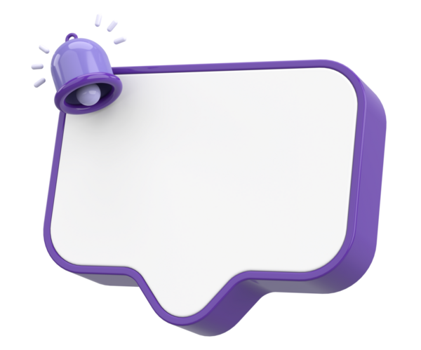 Üç boyutlu uyarı kutusu. 3B illüstrasyon.