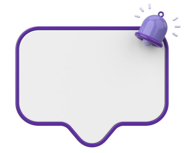 Üç boyutlu uyarı kutusu. 3B illüstrasyon.