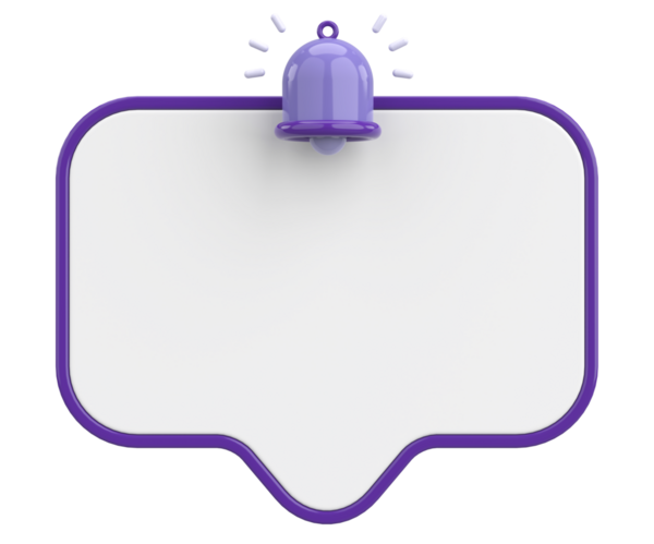 Üç boyutlu uyarı kutusu. 3B illüstrasyon.