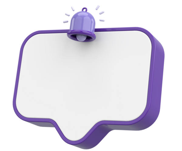 Üç boyutlu uyarı kutusu. 3B illüstrasyon.