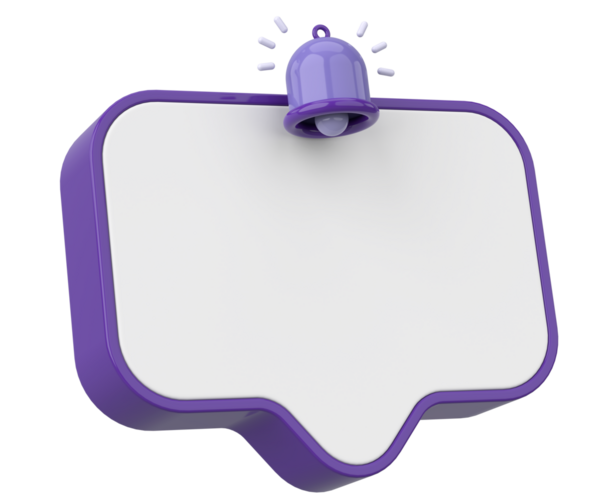 Üç boyutlu uyarı kutusu. 3B illüstrasyon.