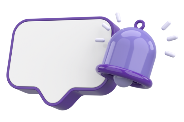 Üç boyutlu uyarı kutusu. 3B illüstrasyon.