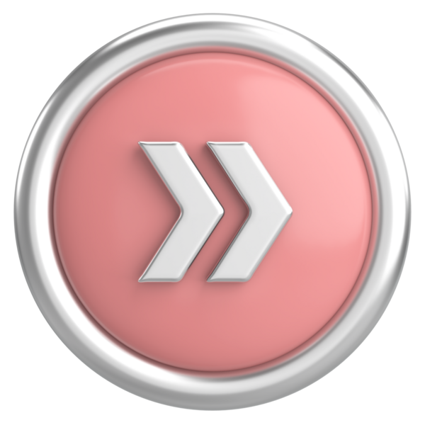 Sonraki düğme. Devam et düğmesi. 3B illüstrasyon.