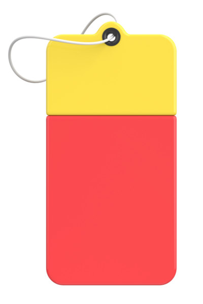 İndirimli etiket. Satış afişi. 3B illüstrasyon.