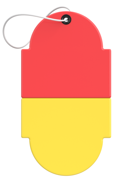 İndirimli etiket. Satış afişi. 3B illüstrasyon.