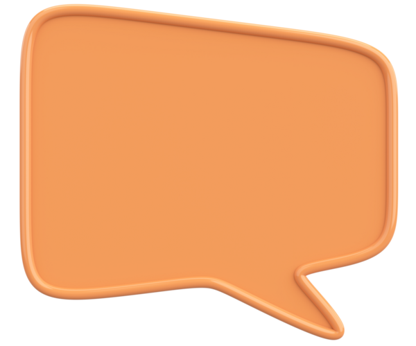 Konuşma balonu. Mesaj kutusu. 3B illüstrasyon.